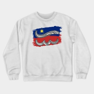 Philippine Flag Tribal line Art / Baybayin Letter E / I Crewneck Sweatshirt